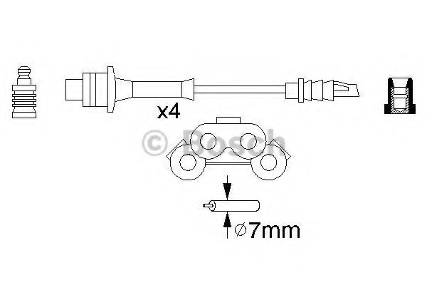 BOSCH 0 986 356 936 Ignition Cable Kit